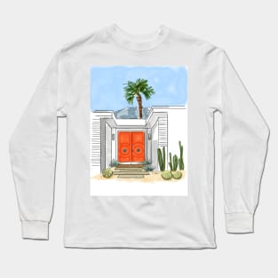 Orange Palm Springs Door Long Sleeve T-Shirt